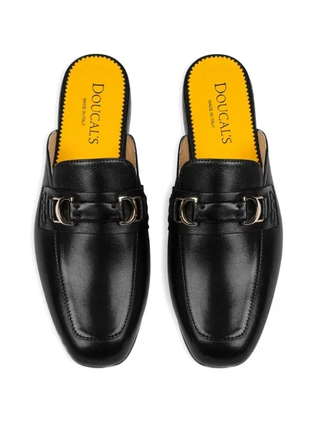Papuci tip mules Doucal's din piele negru