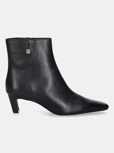 Botine Tommy Hilfiger Th Square Toe Kitten Bootie negru