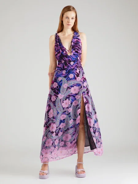 Nasty Gal Rochie albastru / lila / mov deschis negru