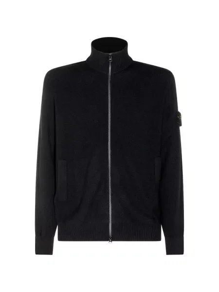 Pulover Stone Island de lână cu strasuri negru