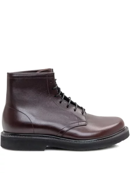 Botine Premiata cu șireturi din dantelă maro