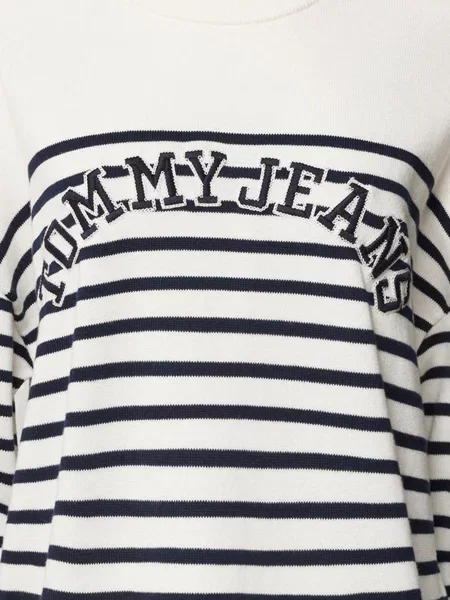 Свитер Tommy Jeans в полоску белый
