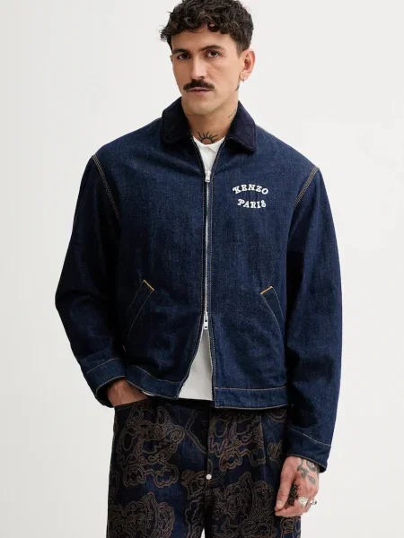 Kenzo geacă din denim de tranzitie albastru