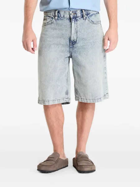 Pantaloni scurți din denim Guess albastru