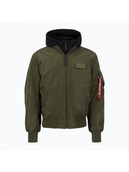 Alpha Industries D-Tec férfi dzseki sötétzöld / fekete. Méret: XL fekete