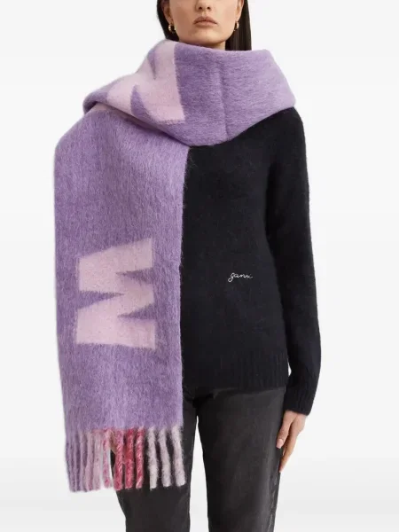Fular Marni cu franjuri violet