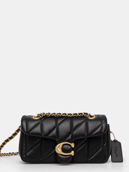 Listonoszka Coach skórzana elegancka czarna