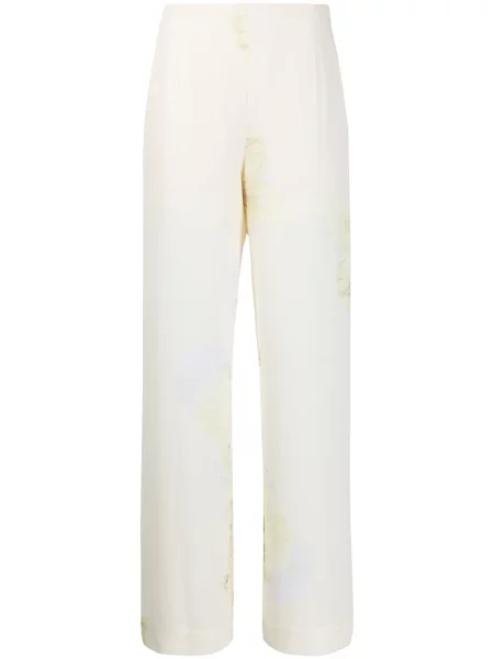 Pantaloni Baum Und Pferdgarten cu model floral cu imagine galben