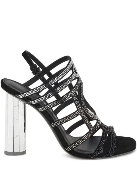 Sandale Ferragamo de cristal negru