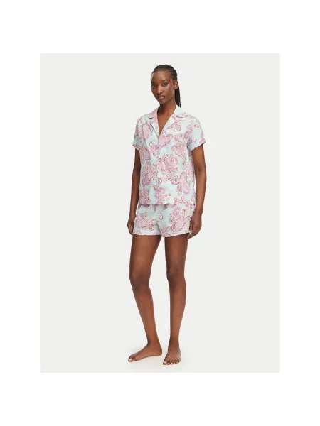 LAUREN RALPH LAUREN Pižama LAUREN RALPH Svetlo Regular Fit modra