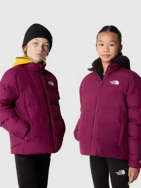 Двусторонний пуховик The North Face фиолетовый