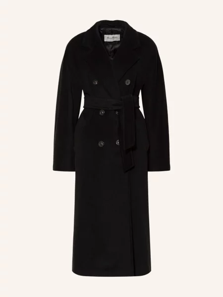 Max Mara Płaszcz Wełniany Madame schwarz czarny
