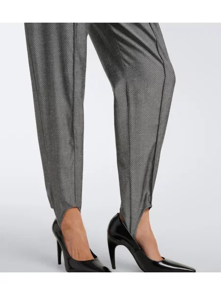 Pantaloni Stella Mccartney cu dungi conici gri