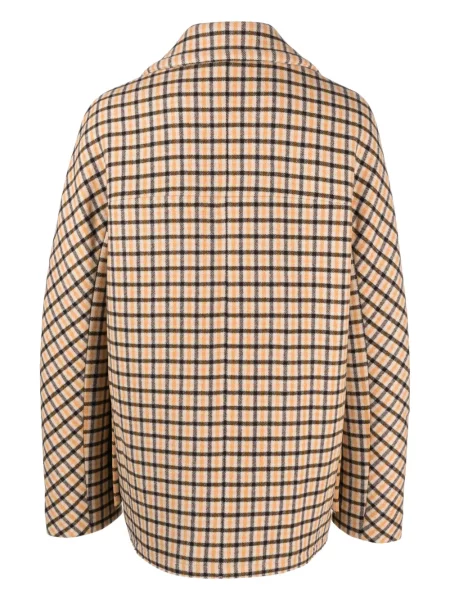 Vlněný kostkovaný kabát Lanvin