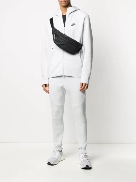 Hanorac cu glugă Nike din fleece albastru