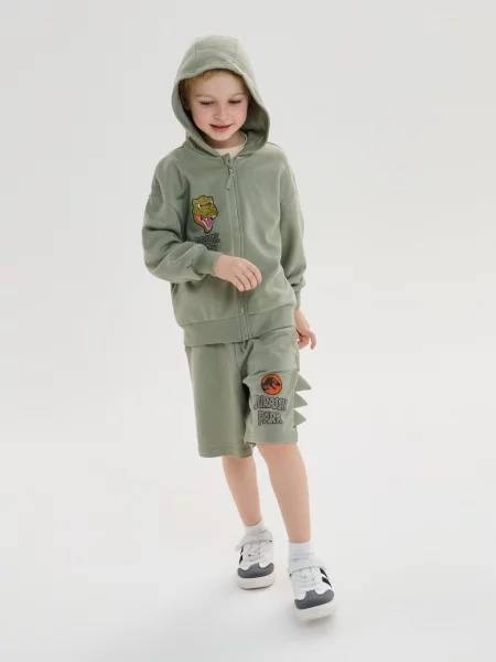 Sinsay Mikina na s kapucí Jurassic Park zelená