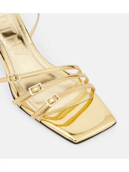 Kožené sandále Souliers Martinez zlatá