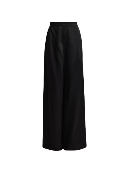 Pantaloni St. John din satin negru