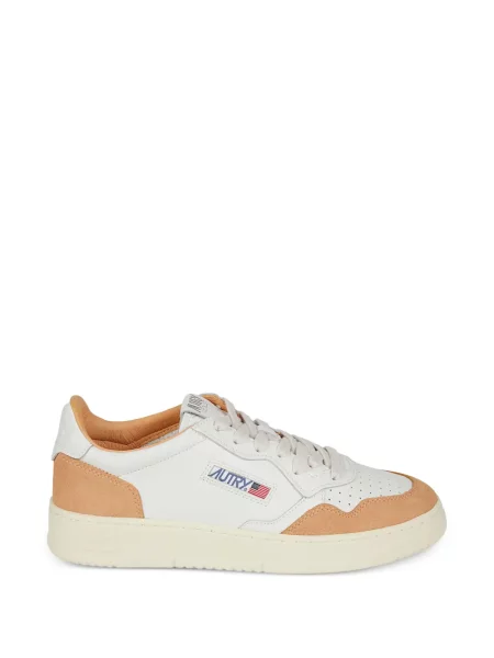 Sneakerși Autry din piele cu perforații alb