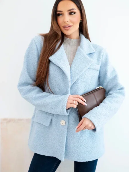 Gulerat geacă Kesi Włoski din fleece albastru