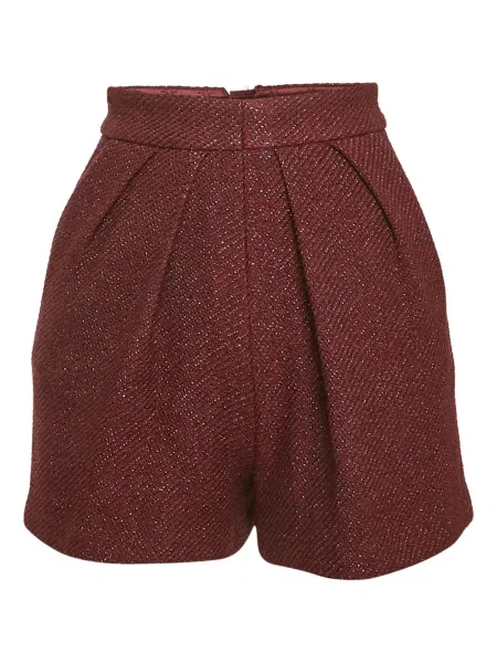 Pantaloni scurți Elisabetta Franchi plisate roșu
