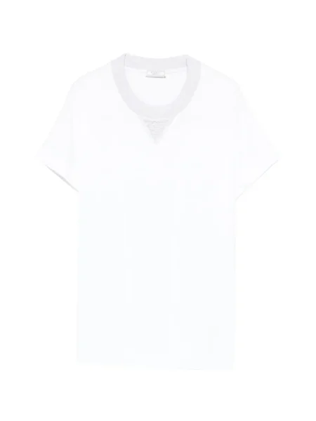 Tricou Peserico cu decolteu rotund alb