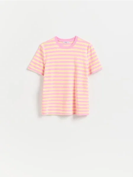 Reserved Tricou din mercerizat oranj-deschis