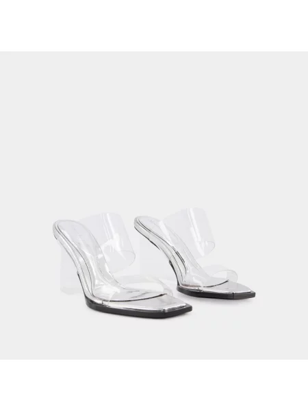Klapki Alexander Mcqueen skórzane białe