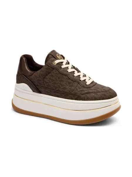 Michael Kors Bőr sneakers tornacipő HAYES barna