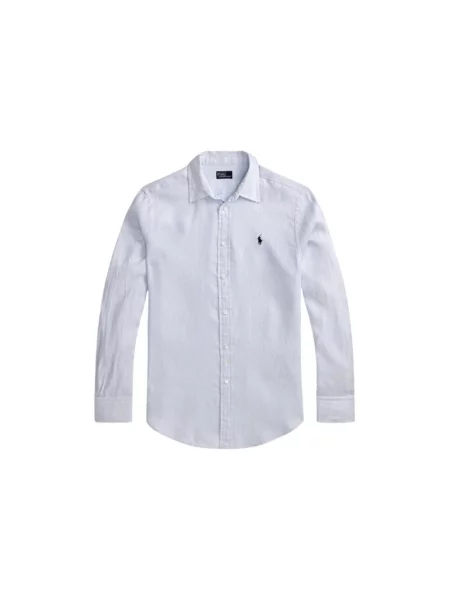 Lniana koszula z lnu Ralph Lauren niebieska