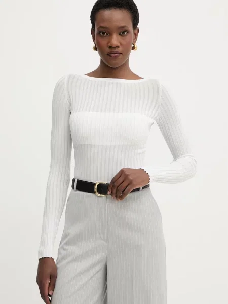 Elisabetta Franchi body pentru femei cu vâscoză alb