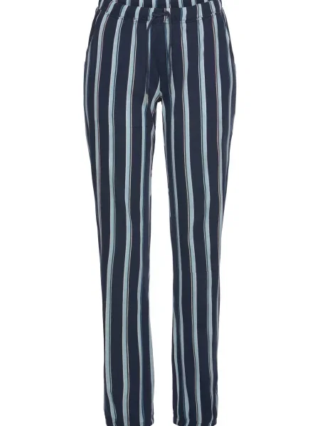 VIVANCE Pantaloni de pijama albastru cobalt / albastru fumuriu alb