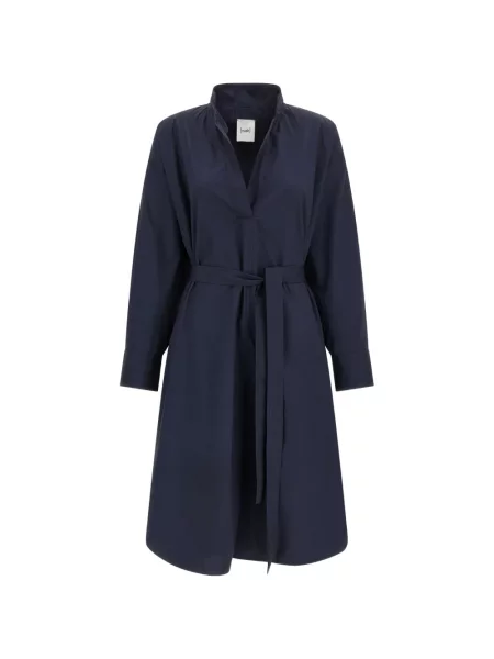 Gulerat rochie tip cămașă Nude albastru