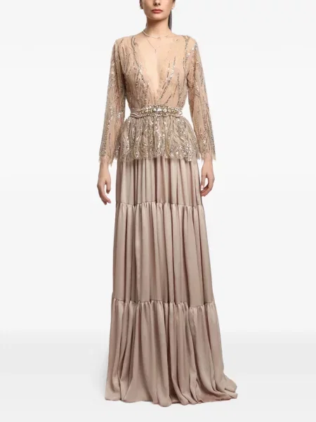 Sukienka maxi Miau By Clara Rotescu z kryształkami