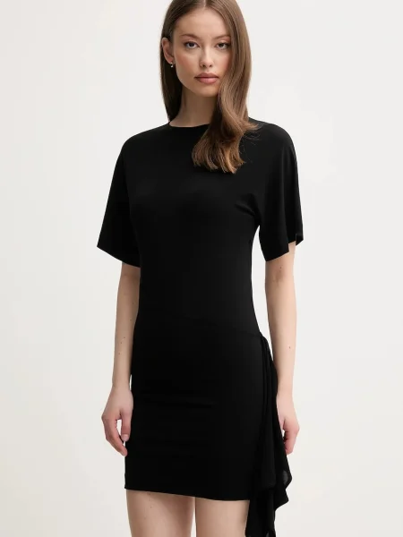 Emporio Armani rochie mini mulata negru