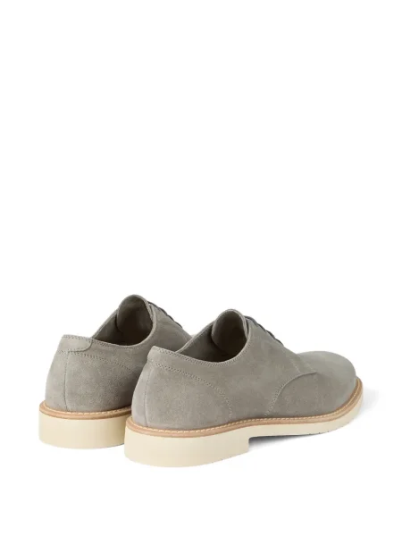 Pantofi derby Brunello Cucinelli din piele de căprioară gri