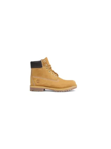 Botki Timberland skórzane na płaskim obcasie beżowe