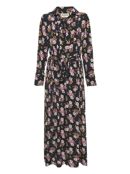 Rochie maxi Zadig&voltaire cu model floral cu imagine de costum negru