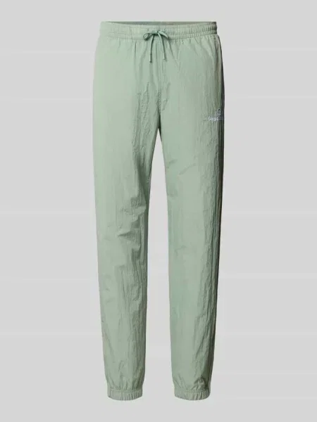 Spodnie materiałowe o kroju straight fit z wyhaftowanym logo model Nayla' Sergio Tacchini