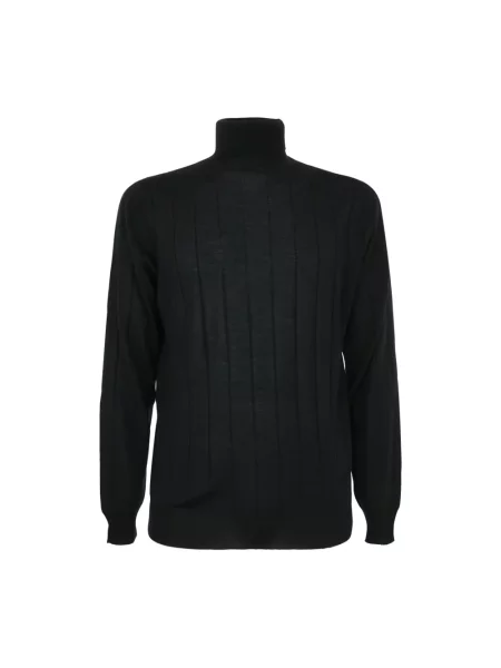 Sweter Filippo De Laurentiis z wełny merino z wysokim kołnierzem czarny