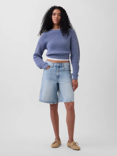 Pantaloni scurți din denim Gap albastru