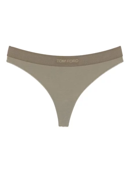 Chiloți tanga Tom Ford cu broderie verde