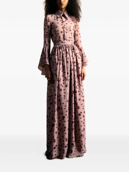 Bluză Markarian cu model floral cu imagine roz