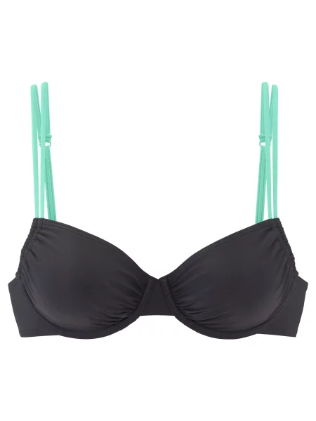 S.Oliver Sutien costum de baie albastru deschis / metalic gri