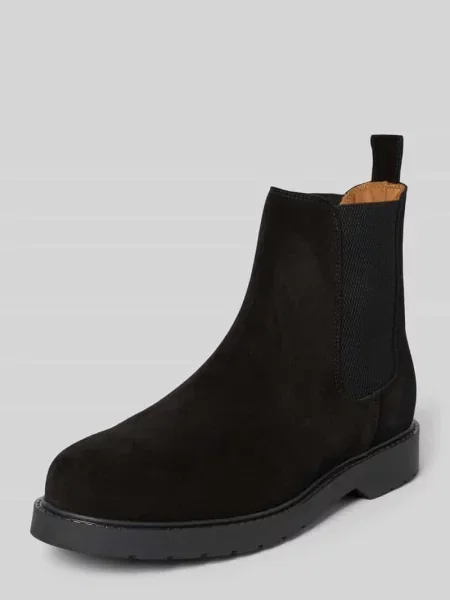 Buty chelsea ze skóry welurowej model ‘TIM SUEDE’ Selected Homme czarne