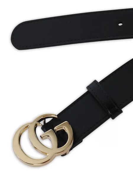Cu centură curea Gucci din piele cu cataramă negru