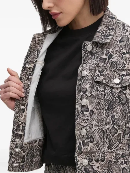 Geacă de blugi Joop! cu imagine cu model piele de șarpe gri