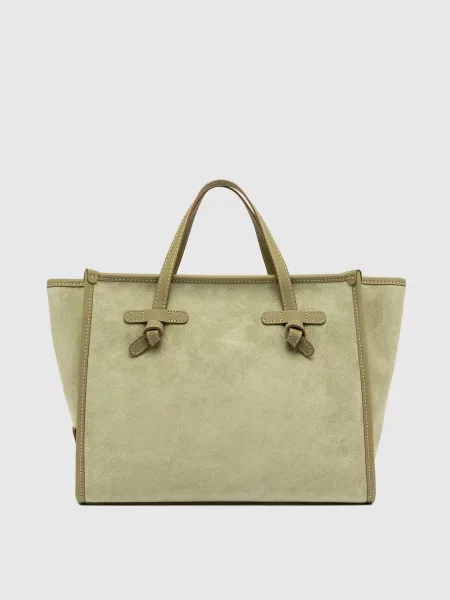 Замшева сумка-тоут Marcella з логотипом Gianni Chiarini зелена