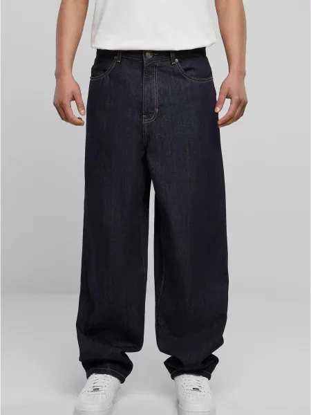Urban Classics Džínsy tmavomodrá čierna