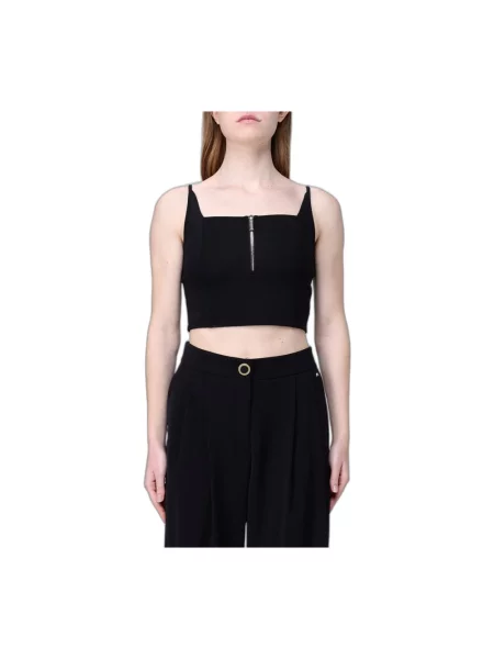 Krótki top Armani Exchange z dżerseju czarny